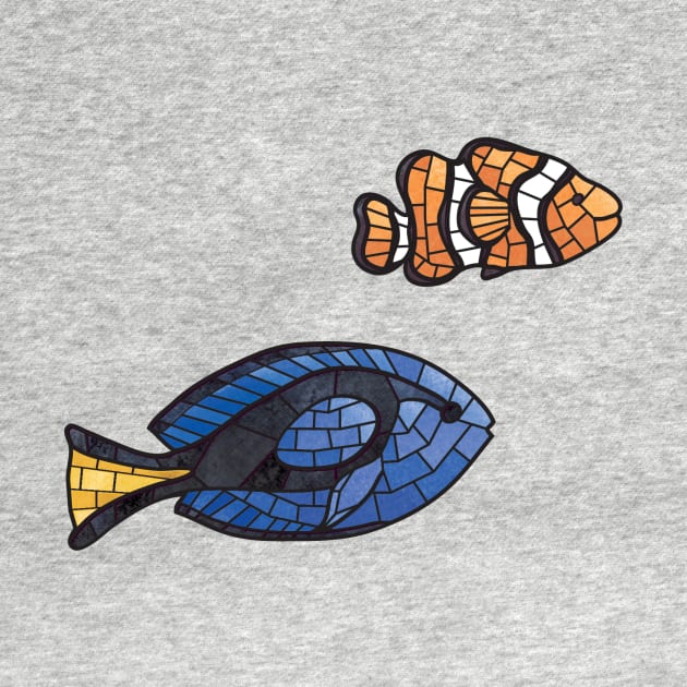 CLOWNFISH, SURGEON FISH by DesignsByDoodle